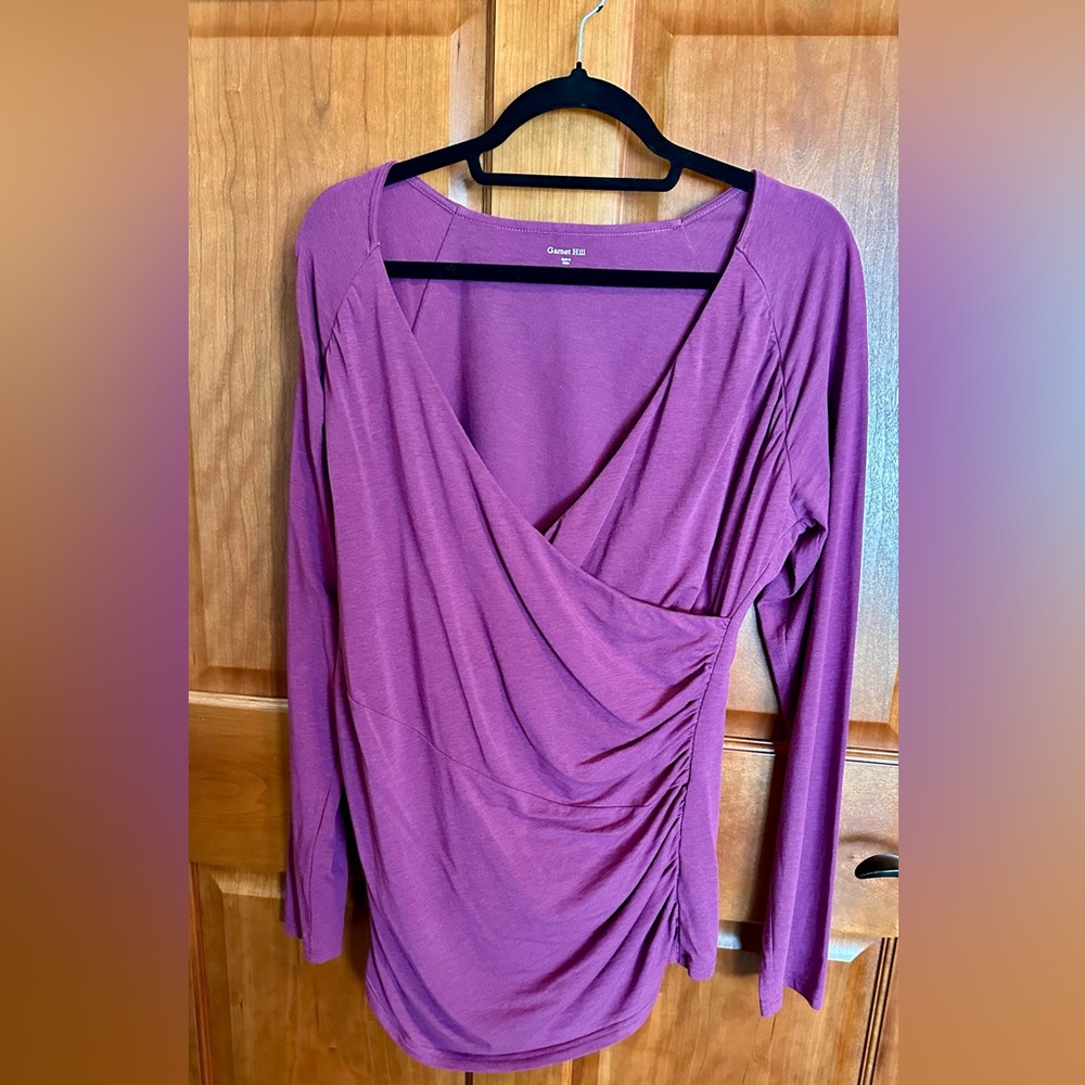 Garnet Hill Wrap Front Top.